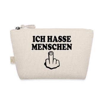 Ich hasse menschen Mittelfinger - Bio-Täschchen - Natur - Vorne