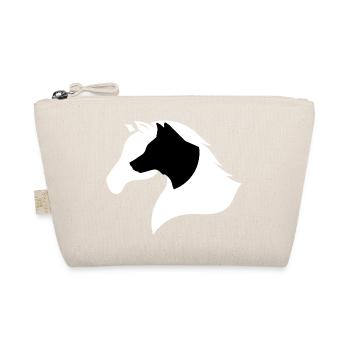 Majestic horse silhouette with dog head - Organic Pouch - nature - Front