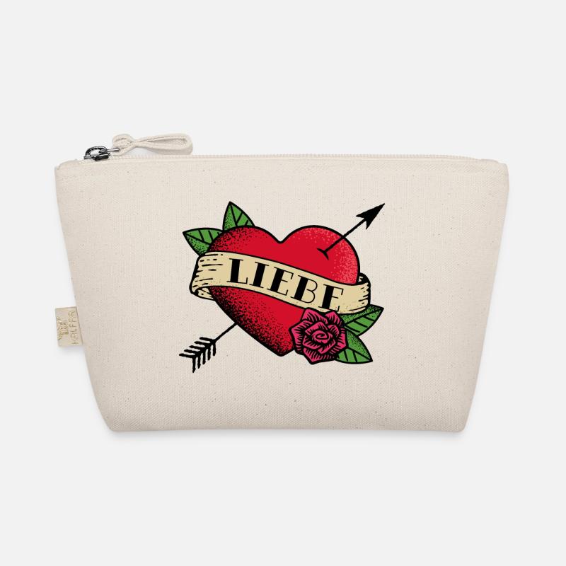 Heart Tattoo Liebe Organic Pouch