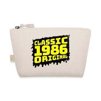 Classic 1986 Original Year of Birth Vintage 80s - Organic Pouch - nature - Front