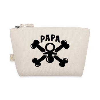 Papa Geburt Pirat Geschenk - Bio-Täschchen - Natur - Vorne