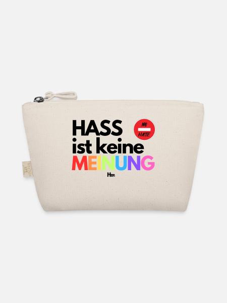 HASS ist keine MEI Facebook Post - Bio-Täschchen - Natur - Vorne
