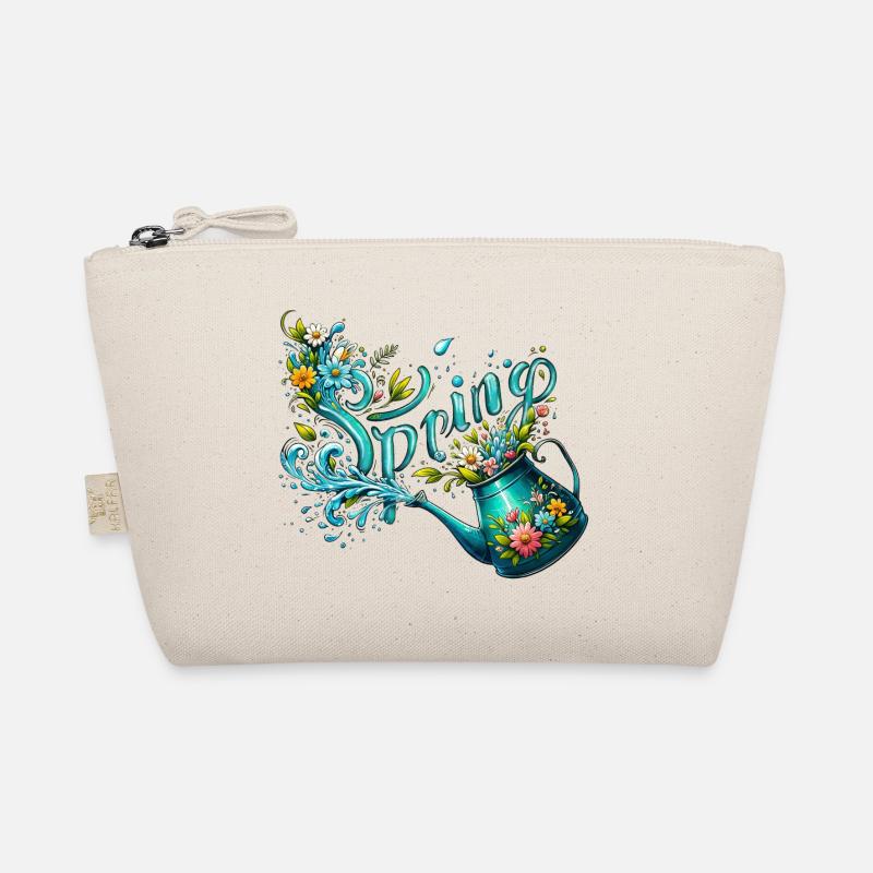 Spring Watering Can Let It Grow Spring Flowers Organic Pouch