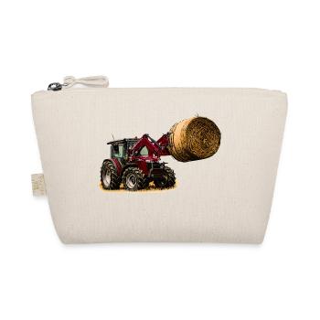 Tractor 4700 m with straw bales - Organic Pouch - nature - Front