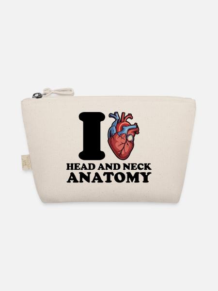 Ich liebe Kopf-Hals-Anatomie - Bio-Täschchen - Natur - Vorne