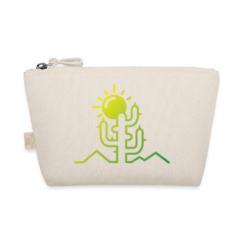 cactus Wüste Sonne Abenteuer minimal Design flat - Bio-Täschchen - Natur - Vorne