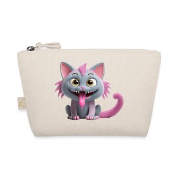 Cat monster creepy and cute - Organic Pouch - nature - Front