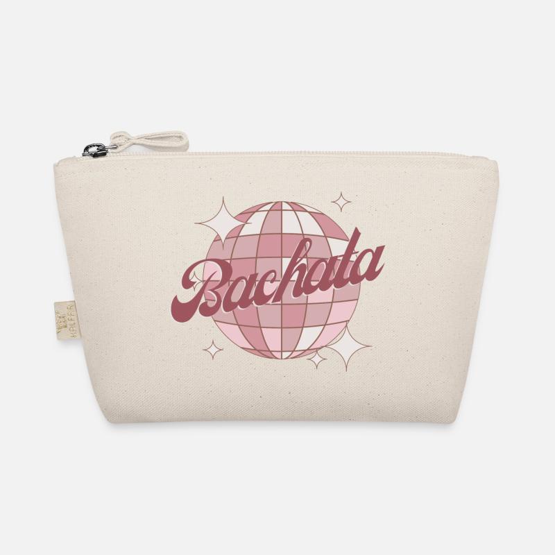 Bachata Dance Retro Comic Disco Ball Pink Organic Pouch