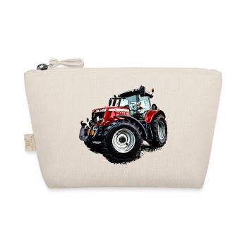 Traktor rot (M F) 6715S - Bio-Täschchen - Natur - Vorne