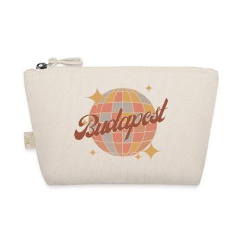 Budapest Retro Vintage Design Diskokugel - Bio-Täschchen - Natur - Vorne