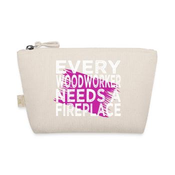 badge carpenter funny birthday present jokes - Organic Pouch - nature - Front
