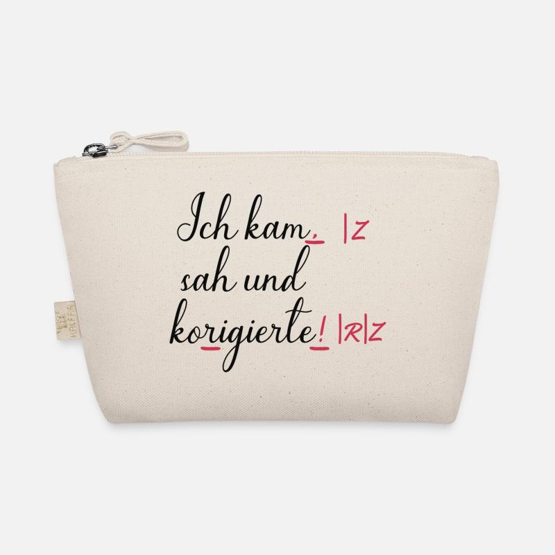 Ich kam, sah und korrigierte! Humor Lustige Spruch - Bio-Täschchen - Natur