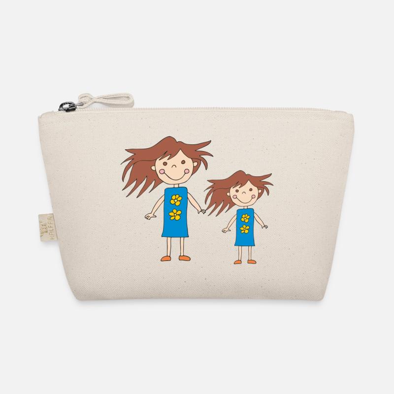 mädchen gross und klein Bio-Täschchen