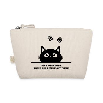 cat, lustig, funny, cool sprüche - Bio-Täschchen - Natur - Vorne