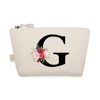 Lettre g floral rouge - Trousse biologique - nature - Devant