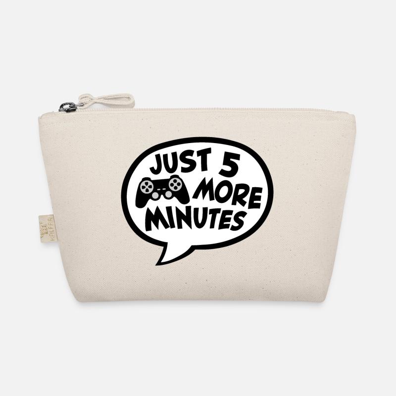 Funny Gamer Just Five More Minutes 5 Video Gaming Organic Pouch