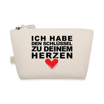 Ich habe den Schlüssel zu deinem Herzen - Bio-Täschchen - Natur - Vorne