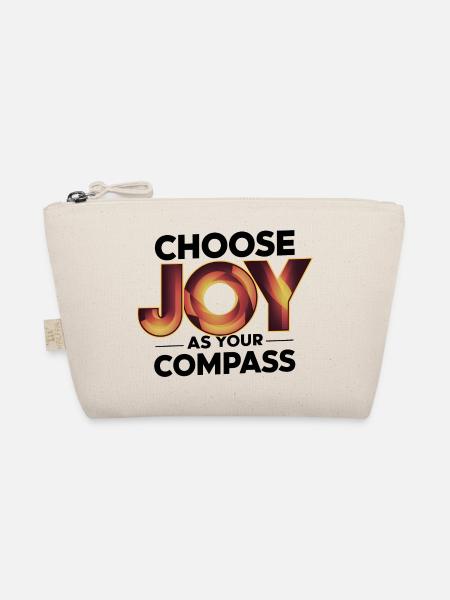 Choose Joy as Your Compass: Digital Art - Organic Pouch - nature - Front