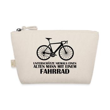 Funny Bicycle Saying - Organic Pouch - nature - Front