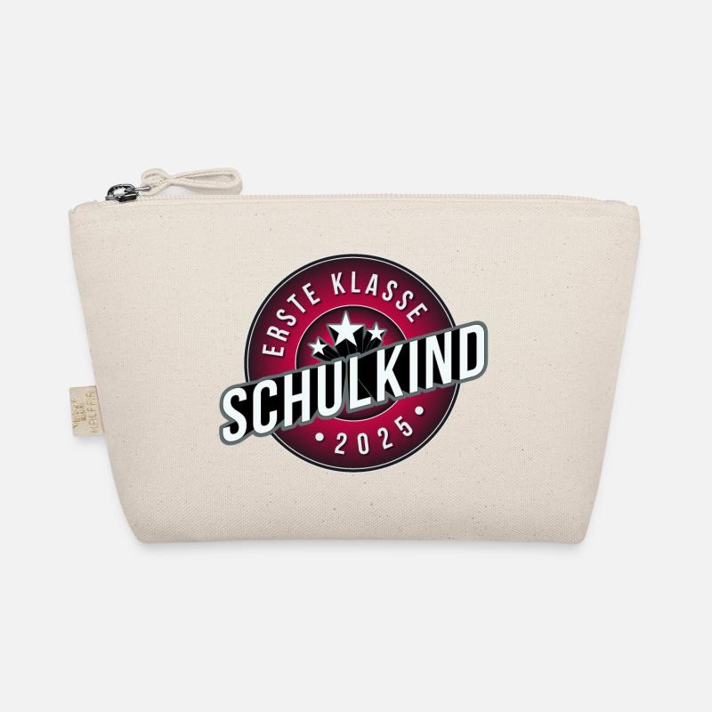 Erste Klasse schulkind 2025 mädchen rosa - Bio-Täschchen - Natur