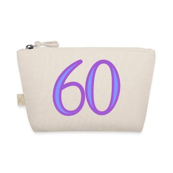 60. 60 YEARS. 60th ANNIVERSARY. 60TH BIRTHDAY. - Organic Pouch - nature - Front