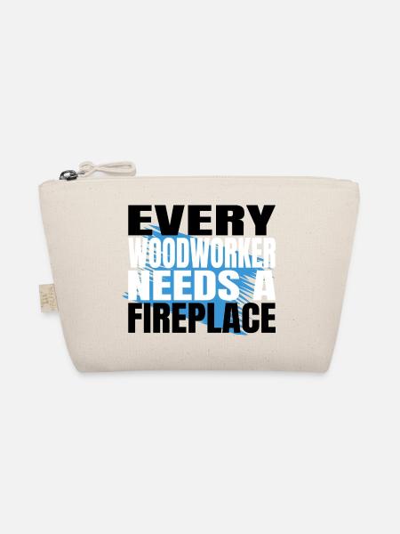 Humor Mason Construction Carpenter - Organic Pouch - nature - Front