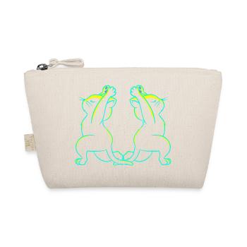 Yoga Vintage Retro 80er 90er Katze Katzen - Bio-Täschchen - Natur - Vorne