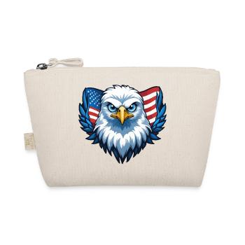 Eagle Wings USA Flag - Organic Pouch - nature - Front