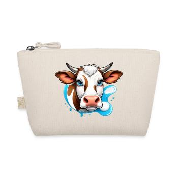 Alpine Cow Charm - Organic Pouch - nature - Front