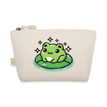 Frog on Lilypad: Cute and Magical - Organic Pouch - nature - Front