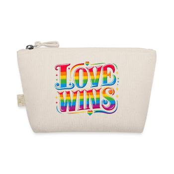 LOVE WINS: Celebrate Pride and Unity - Organic Pouch - nature - Front