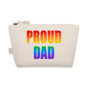 Stolzer Papa schwuler Regenbogen - Bio-Täschchen - Natur - Vorne