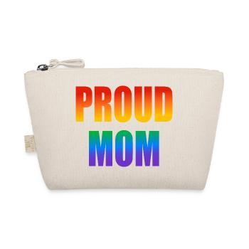 Proud Mom gay rainbow - Organic Pouch - nature - Front