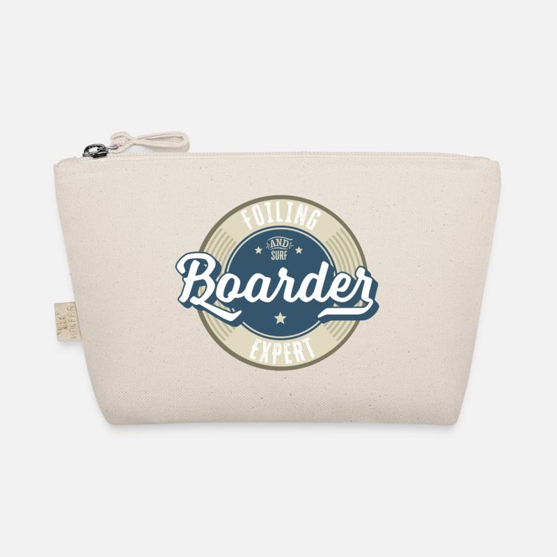 Surf and Boarder Label - Bio-Täschchen - Natur