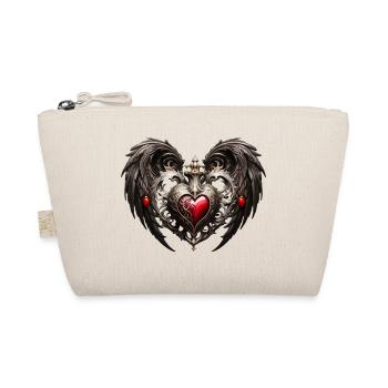 A stunning Gothic heart with elegant wings - Organic Pouch - nature - Front
