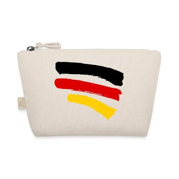 Deutschlandfahne - Style Streifen - Bio-Täschchen - Natur - Vorne