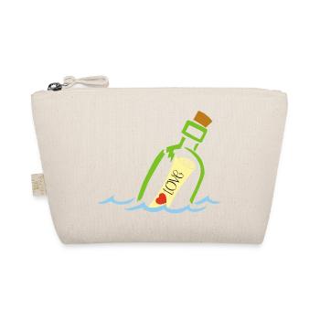 Eine Flasche im Meer - Bio-Täschchen - Natur - Vorne