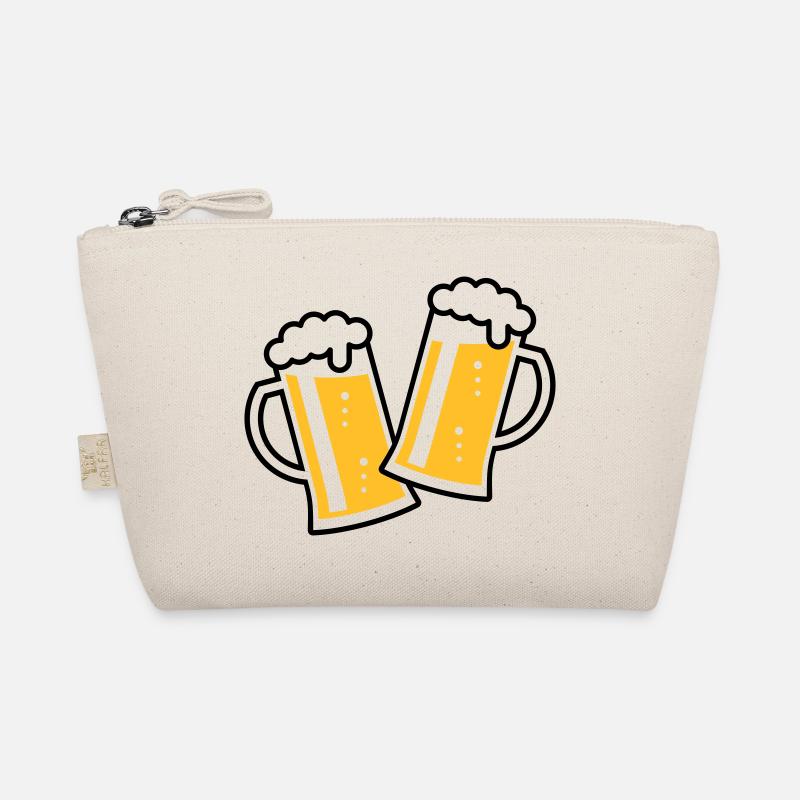 2 Maßkrüge Stoßen An (Bier / Bierseidel / 2C) Bio-Täschchen