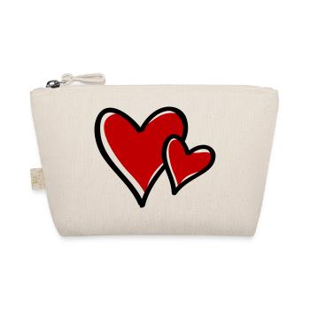 Heart Heart 2 - Organic Pouch - nature - Front