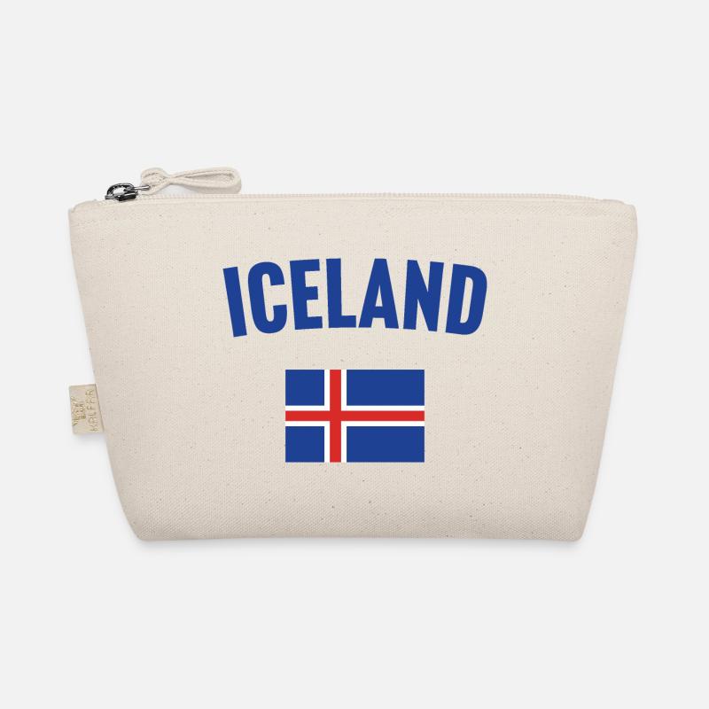 Island Flagge Bio-Täschchen