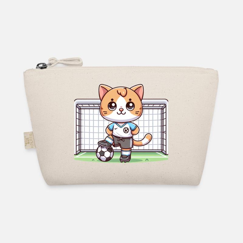Cute Soccer Player Cat Bio-Täschchen
