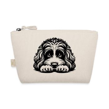 Cavapoo Head with Paws - Organic Pouch - nature - Front