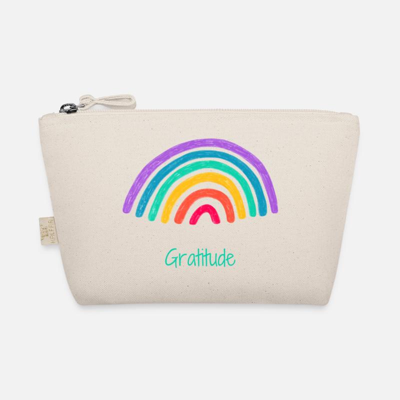 Dankbarkeit Regenbogen - Bio-Täschchen - Natur