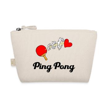 tischtennis tischtennisverein ping-pong-love - Bio-Täschchen - Natur - Vorne
