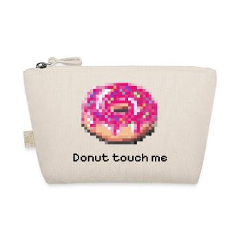 Donut touch me pixel drôle noir - Trousse biologique - nature - Devant