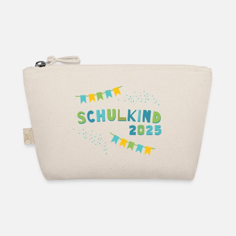 Schulkind 2025 Gelb Blau Junge Mädchen Einschulung Bio-Täschchen