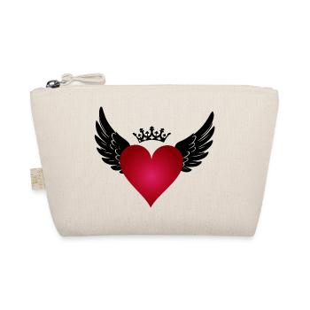 Un cœur avec des ailes et une couronne : l’amour qui vole - Trousse biologique - nature - Devant
