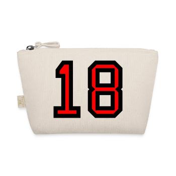 18. 18 YEARS OLD. 18th ANNIVERSARY. 18 BIRTHDAY. - Organic Pouch - nature - Front