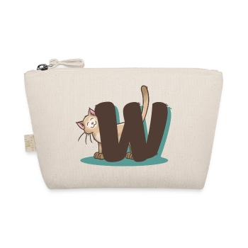 Cat Letter W - Organic Pouch - nature - Front