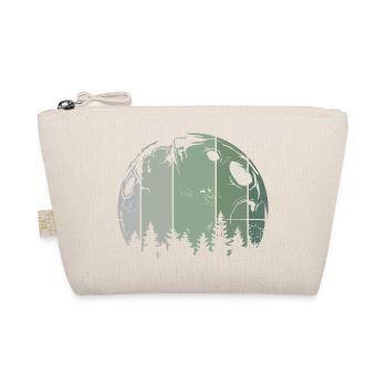 Moon forest tree retro vintage icon logo - Organic Pouch - nature - Front